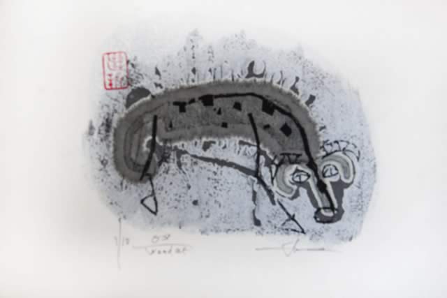 Ox 23x34cm Woodcut Song Ji-Xin China.jpg